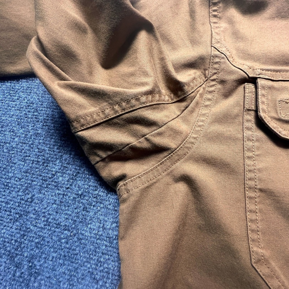Duluth Men's DuluthFlex Fire Hose Lightweight WorkShirt Brown Tan Workwear Large - Picture 9 of 14